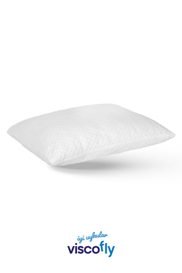 Pamuklu Ortopedik Visko Boncuk Dolum Yastık 50 x 70 Beyaz Visko