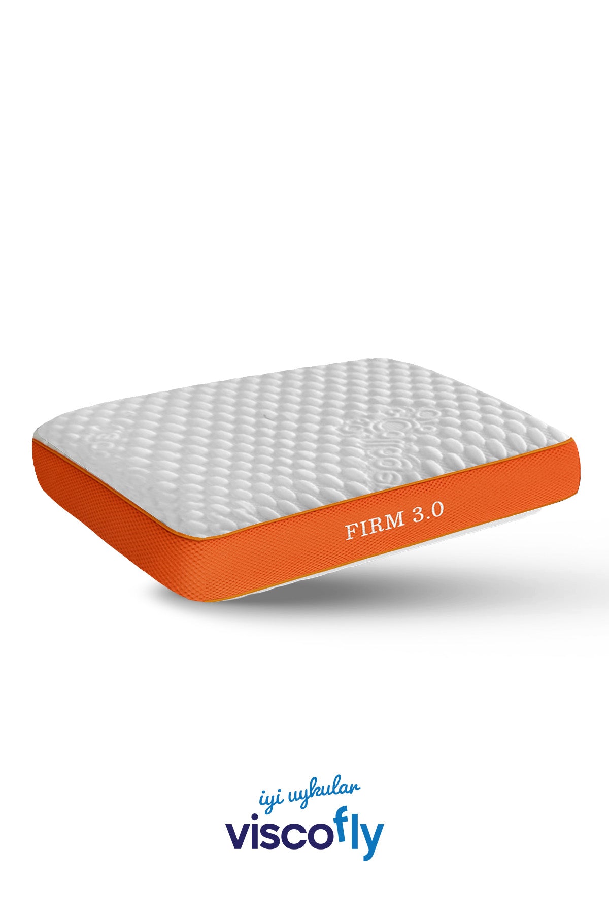 Viscofly PowerForm Sert Visco (Memory Foam) Yastık – 60x40x12, Air Mesh bordür, Ergonomik Uyum