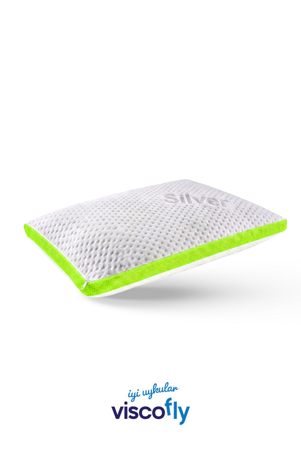 Air-Conditioned Pillow Dual Layer Silver Sense – Breathable, Multi-Layered Inner Structured Highly Orthopedic Pillow Neon Green