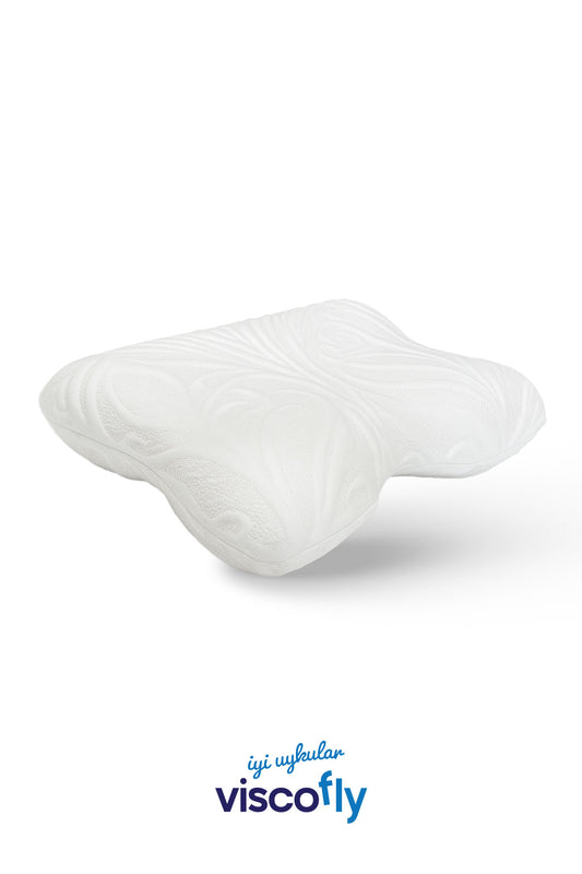 Viscofly Ortopedik Horlama Azaltıcı Visco Yastık – %100 Hafızalı Sünger, Ergonomik Boyun Desteği