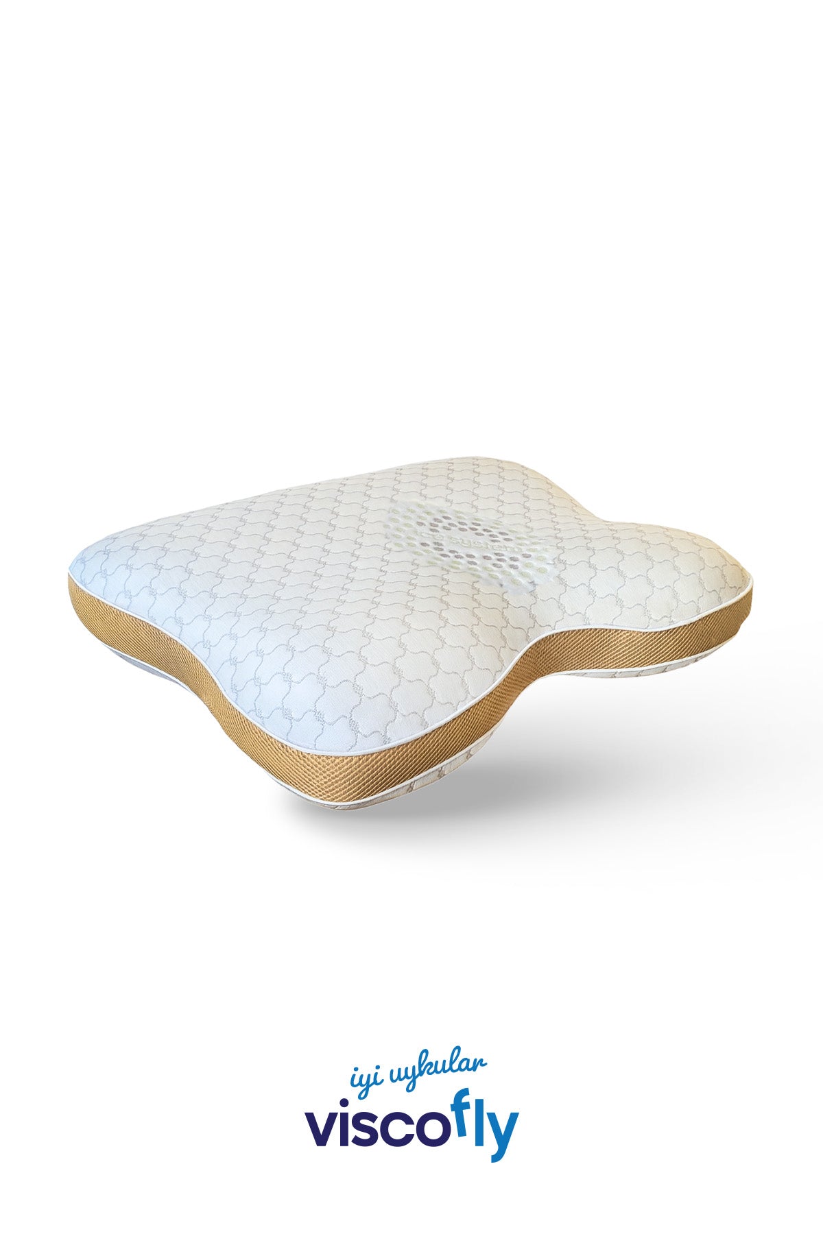 Visco Horlama Azaltıcı Yastık Soğuk Kumaşlı %100 Visco + Airmesh Yan Bordür| 57×42×12 Cm