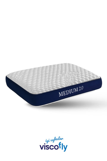 Viscofly BalanceForm Air Orta Sert Visco Yastık – 60×40×12 cm, Air Mesh Yan Bordür, Fermuarlı Kılıf