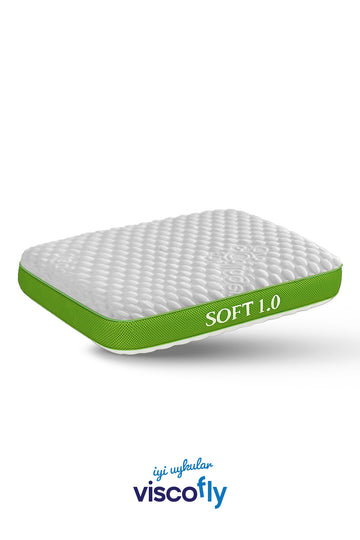 Viscofly CloudSoft Air Yumuşak Visco Yastık – Air Mesh Yan Bordür, Yıkanabilir Fermuarlı Kılıf (60×40×12 cm)