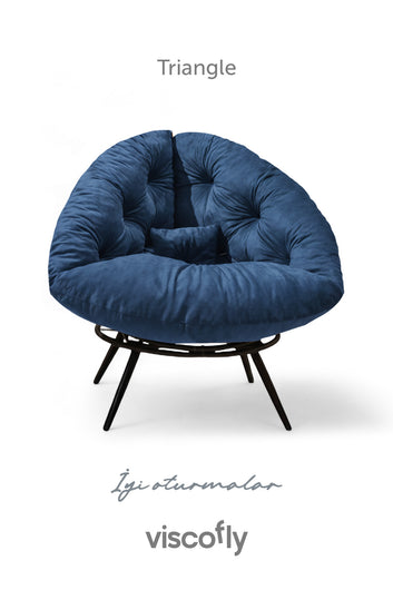 Viscofly Triangle Berjer – Modern Metal Ayaklı, Silinebilir Kumaş